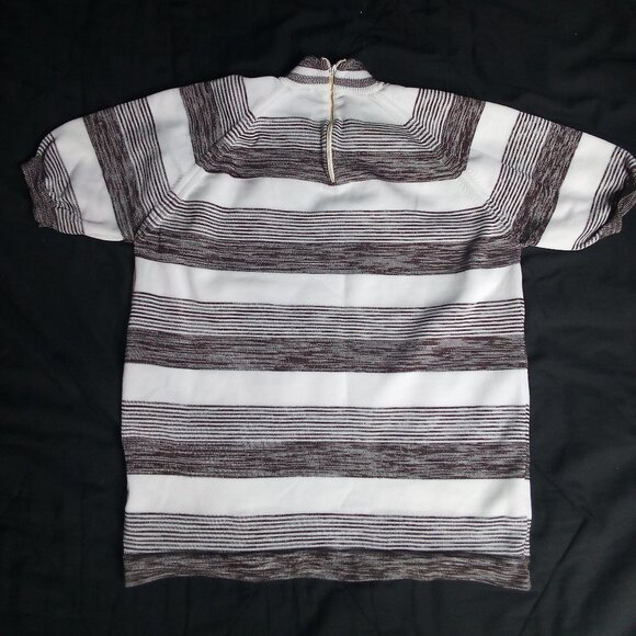 Vintage 70s Striped Polyester Short Sleeve Shirt - Picture 5 of 5